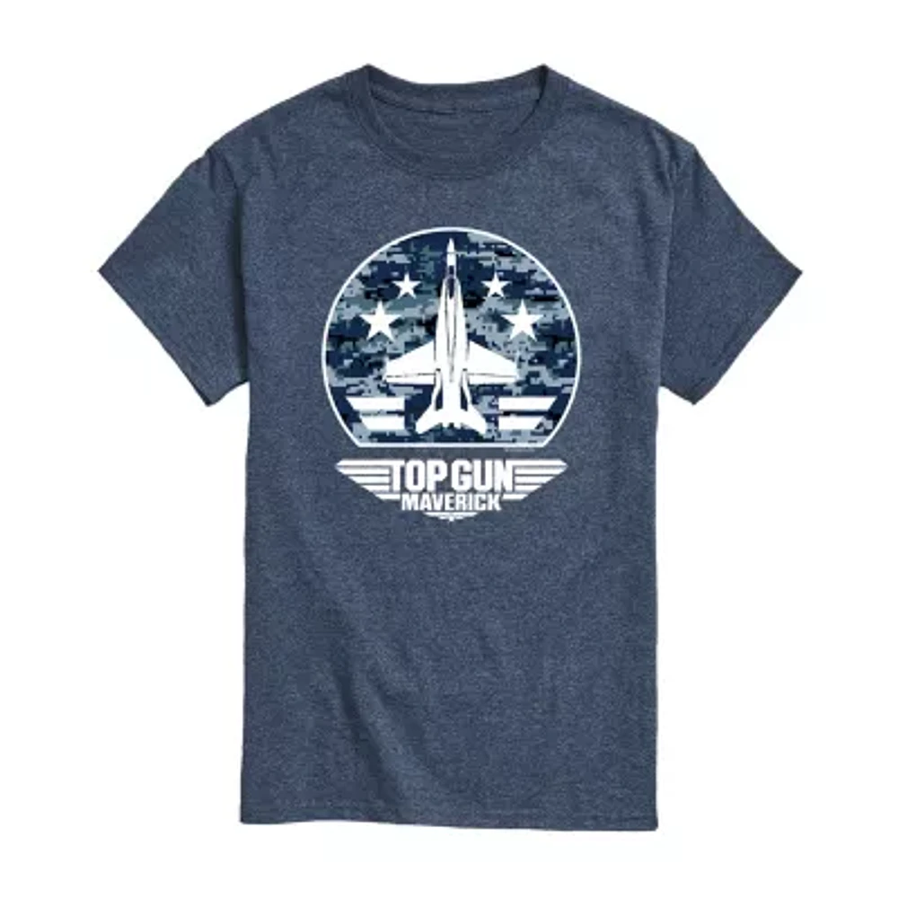 Top Gun Mens Crew Neck Short Sleeve Classic Fit Graphic T-Shirt