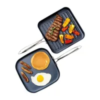 Granitestone Hard Anodized 2-pc. Grill + Griddle Combo Set