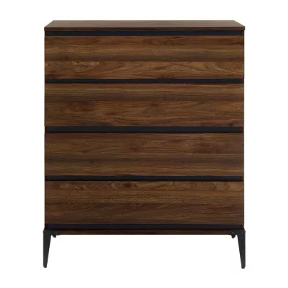 Urban 4 Drawer Chest Dark Walnut