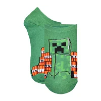 Little & Big Boys 6 Pair Minecraft Multi-Pack No Show Socks