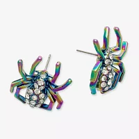 Mixit Halloween Spider Glass 18.7mm Stud Earrings