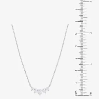 (Si1-Si2/ H-I) Womens 1 CT. T.W. Lab Grown White Diamond 10K White Gold Round Pendant Necklace