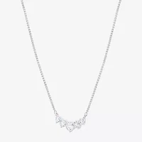 (Si1-Si2/ H-I) Womens 1 CT. T.W. Lab Grown White Diamond 10K White Gold Round Pendant Necklace