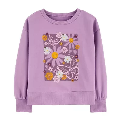 Carter's Toddler Girls Crew Neck Long Sleeve Sweatshirt