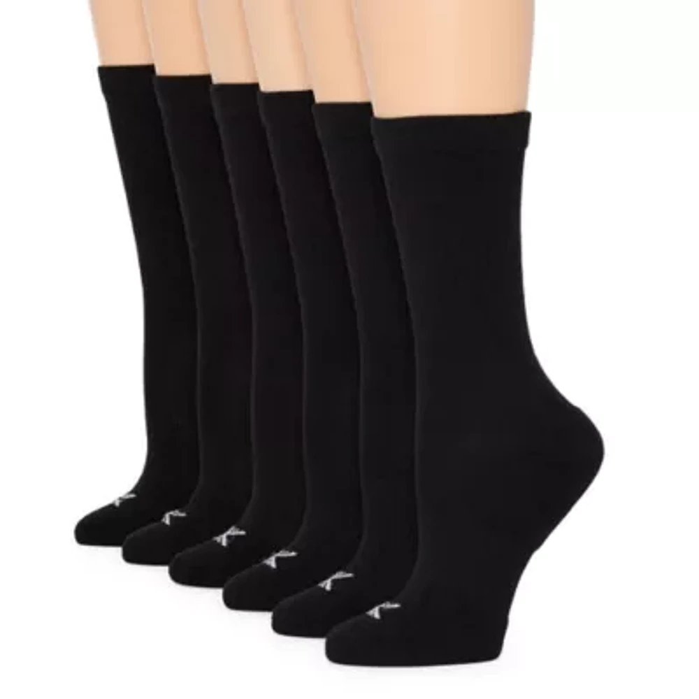 Xersion Essential Performance 6 Pair Crew Socks Womens