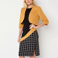 Maya Brooke Womens Grid Jacket Dress