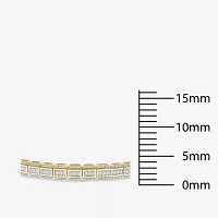 1 CT. T.W. Natural White Diamond 14K Gold Bangle Bracelet