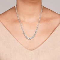 H-I / I1) Womens CT. T.W. Lab Grown White Diamond 10K or 14K Yellow Gold Tennis Necklaces