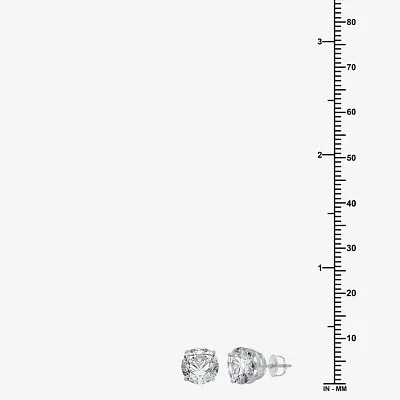 Ever Star 3 CT. T.W. Lab Grown White Diamond 14K White Gold 7.5mm Round Stud Earrings