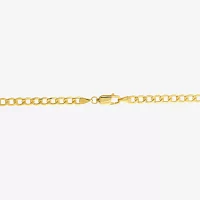 Made in Italy 10K Gold Inch Semisolid Curb Chain Necklace