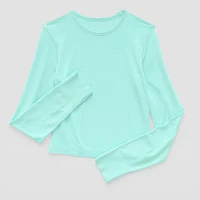 Xersion Little & Big Girls Seamless Crew Neck Long Sleeve T-Shirt