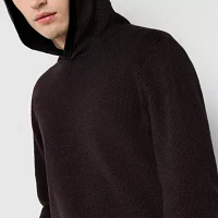 Stylus Mens Hooded Long Sleeve Pullover Sweater