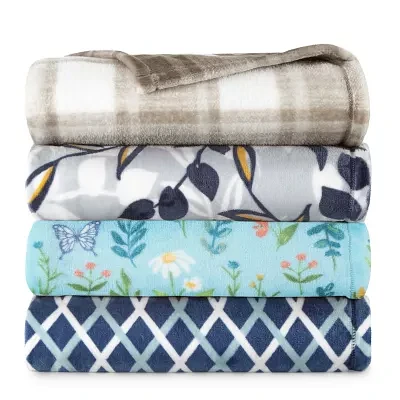 Home Expressions Velvet Plush Print Throw