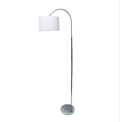 Simple Designs Arched Brushed Nickel Floor Lamp