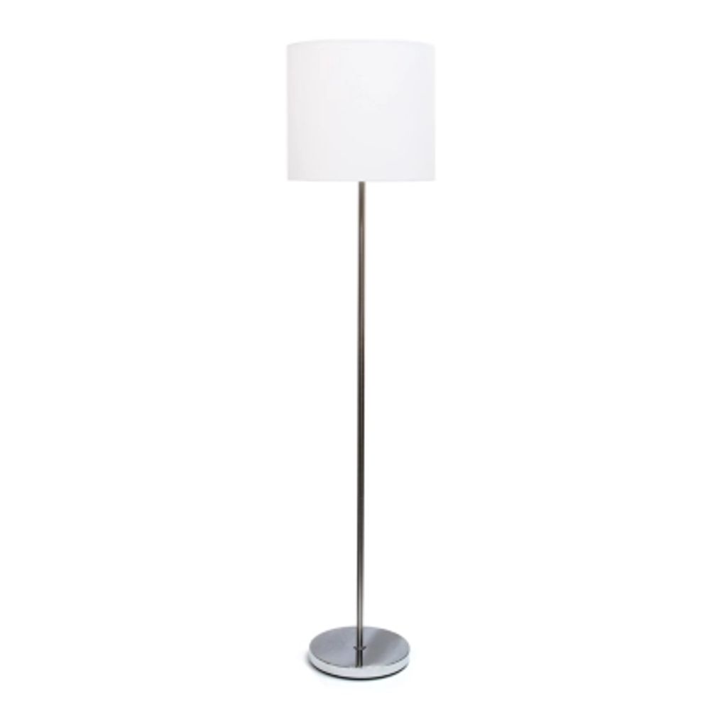 Brushed Nickel Drum Shade Floor Lamp