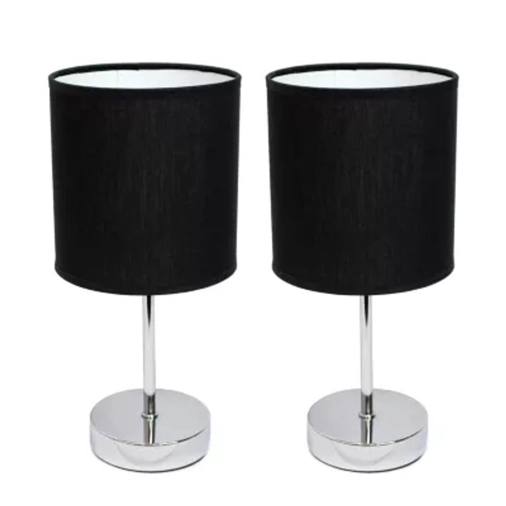 Simple Designs Mini Basic 2 pc Table Lamp Set