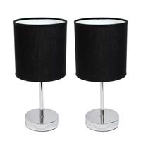 Simple Designs Mini Basic 2 pc Table Lamp Set