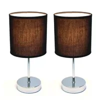 Simple Designs Mini Basic 2 pc Table Lamp Set