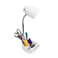 Limelights Gooseneck Organizer Desk Lamp with iPad Tablet Stand Book Holder