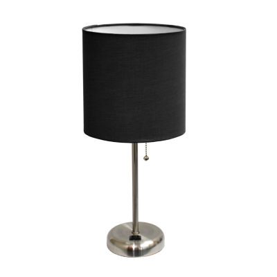 LimeLights Stick Lamp with Charging Outlet Table