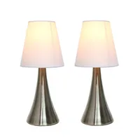 Simple Designs Chrome Mini Basic Table Lamp