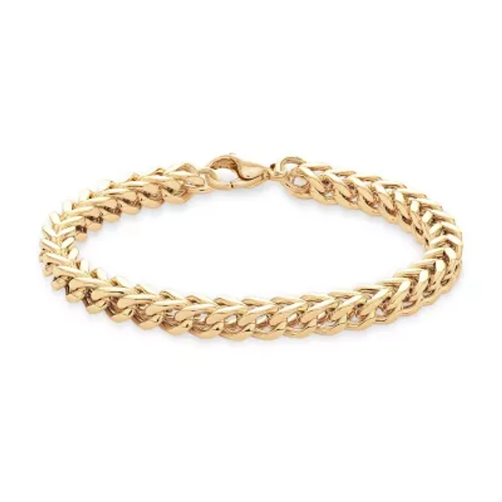 Stainless Steel 8 Inch Solid Curb Chain Bracelet