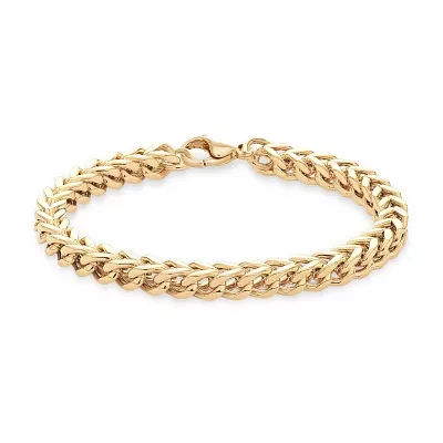 Stainless Steel 8 Inch Solid Curb Chain Bracelet