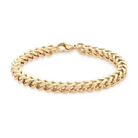 Stainless Steel 8 Inch Solid Curb Chain Bracelet