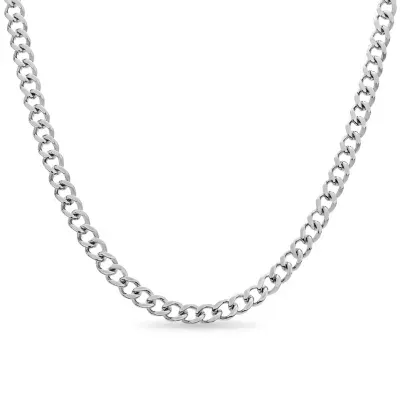 Mens Inch Stainless Steel Link Necklace