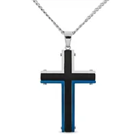 Mens Cross Pendant Necklace