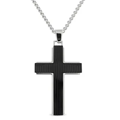 Mens Cross Pendant Necklace