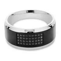 Mens 24.5MM 1/5 CT. T.W. Black Cubic Zirconia Band