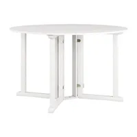 Miramar 47" Solid Wood Folding Drop Leaf Outdoor Patio Dining Table