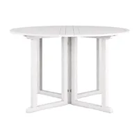 Miramar 47" Solid Wood Folding Drop Leaf Outdoor Patio Dining Table