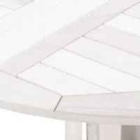 Miramar 47" Solid Wood Folding Drop Leaf Outdoor Patio Dining Table