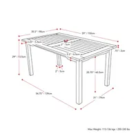 Miramar Patio Collection Dining Table