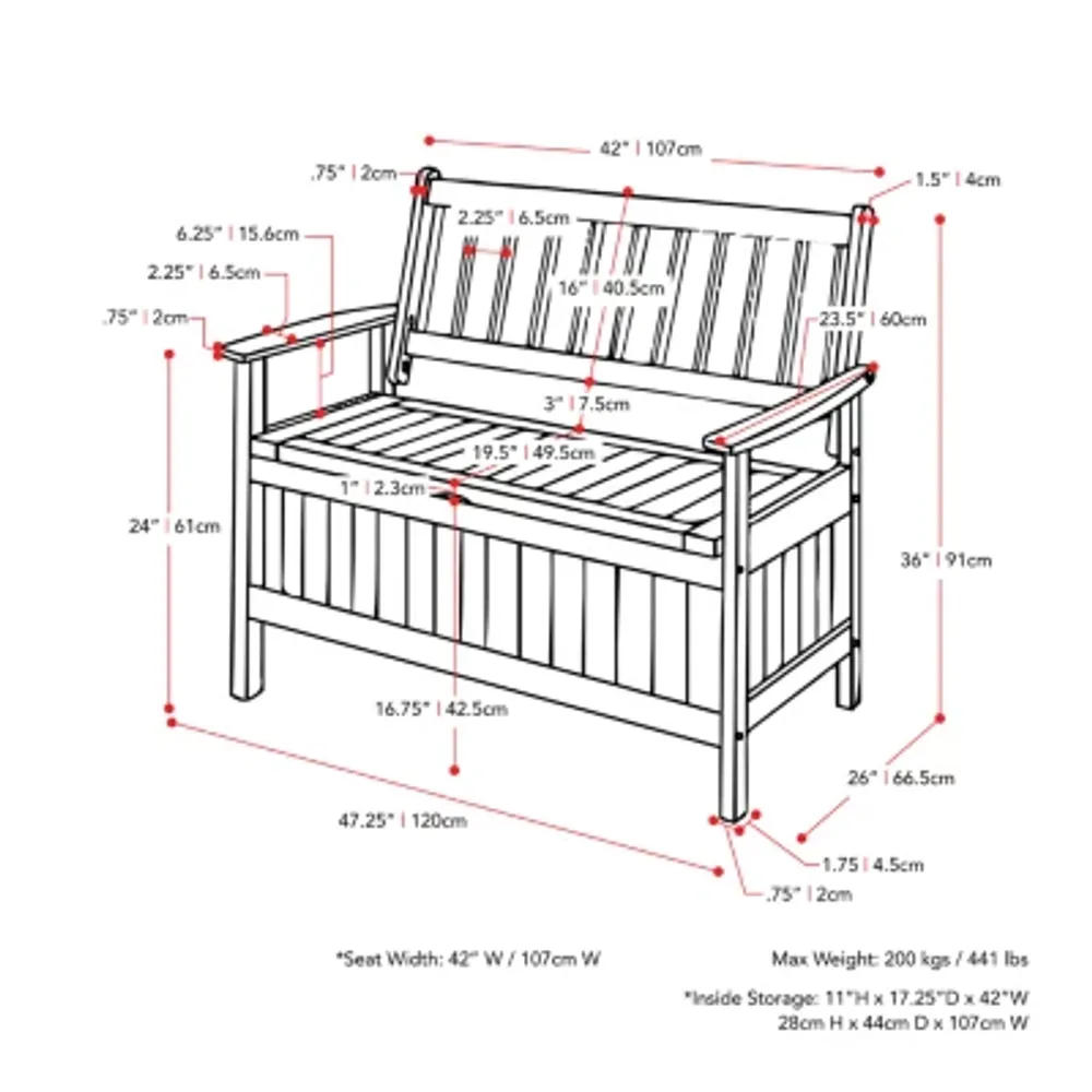 Miramar Patio Bench