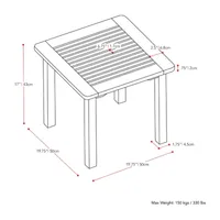 Miramar Weather Resistant Patio Side Table