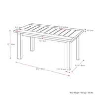 Miramar Weather Resistant Patio Coffee Table