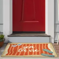 Liora Manne Frontporch Sea La Vie Hand Tufted Rectangular Rugs & Floor Coverings Washable Indoor Outdoor Accent