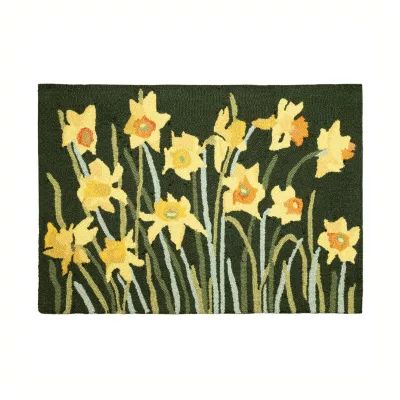 Liora Manne Frontporch Daffodil Hand Tufted Rectangular Rugs & Floor Coverings Washable Indoor Outdoor Accent Rugs