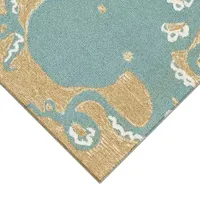 Liora Manne Frontporch Octopus Hand Tufted Rectangular Rugs & Floor Coverings Washable Indoor Outdoor Accent Rugs