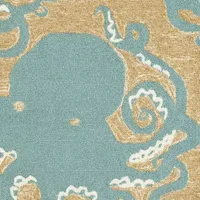 Liora Manne Frontporch Octopus Hand Tufted Rectangular Rugs & Floor Coverings Washable Indoor Outdoor Accent Rugs