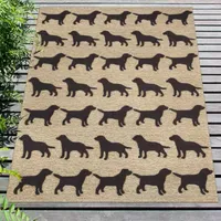 Liora Manne Frontporch Doggies Hand Tufted Rectangular Rugs & Floor Coverings Washable Indoor Outdoor Accent