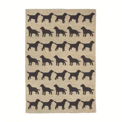 Liora Manne Frontporch Doggies Hand Tufted Rectangular Rugs & Floor Coverings Washable Indoor Outdoor Accent