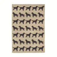 Liora Manne Frontporch Doggies Hand Tufted Rectangular Rugs & Floor Coverings Washable Indoor Outdoor Accent Rugs