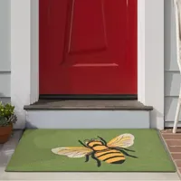 Liora Manne Frontporch Bee Hand Tufted Washable Indoor Outdoor Rectangular Accent Rug