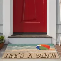 Liora Manne Frontporch Life's A Beach Hand Tufted Washable Indoor Outdoor Rectangular Accent Rug