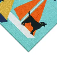 Liora Manne Frontporch Sailing Dog Hand Tufted Rectangular Rugs & Floor Coverings Washable Indoor Outdoor Accent Rugs