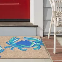 Liora Manne Frontporch Crabs Hand Tufted Rectangular Rugs & Floor Coverings Washable Indoor Outdoor Accent